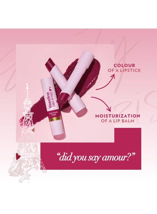 Vaseline Parisian Pink | Emily in Paris Limited Edition | Pink Tinted Lip Balm Stick, 24H Moisturization, 3g - Image 4